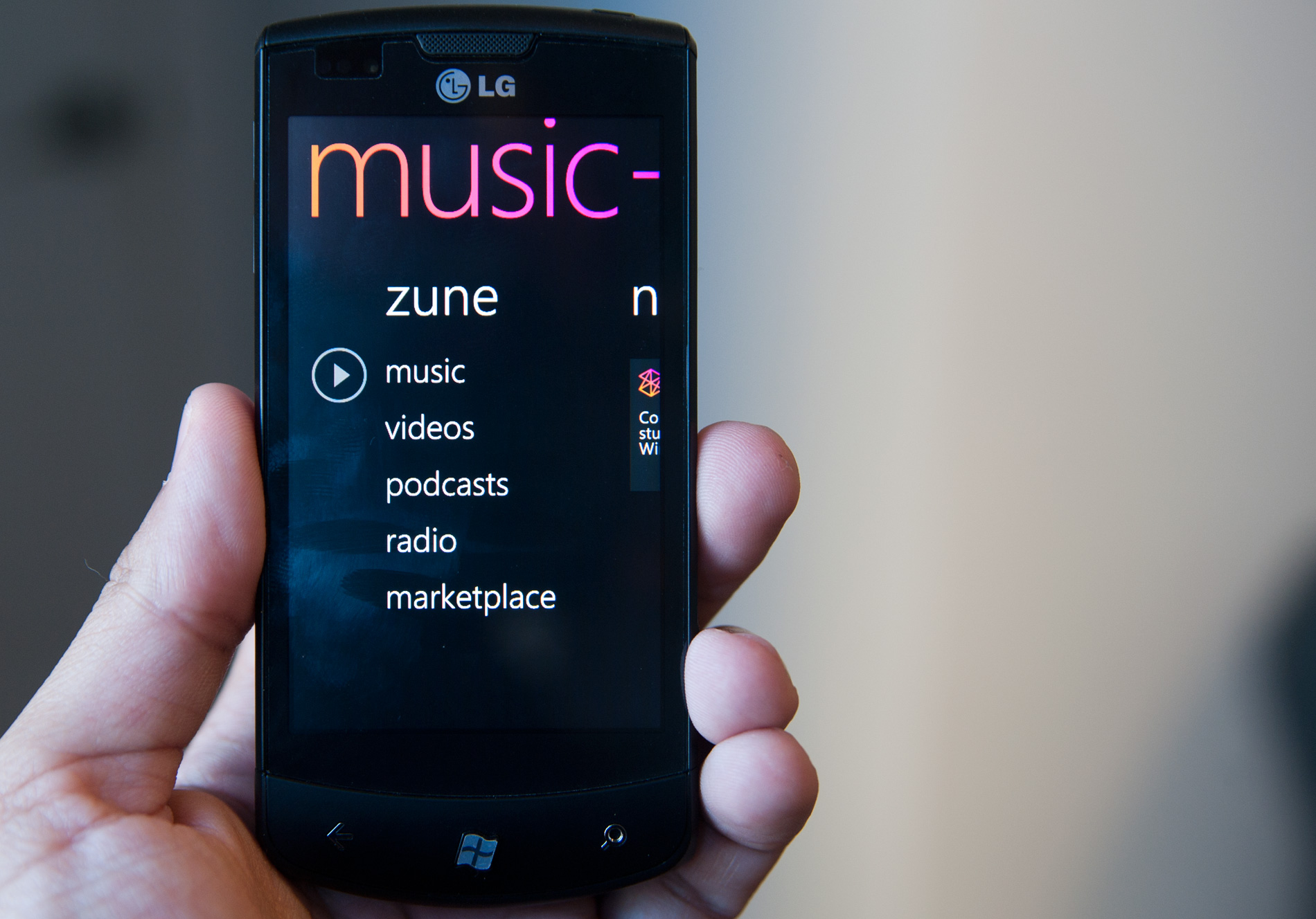 Program Zune Windows Phone